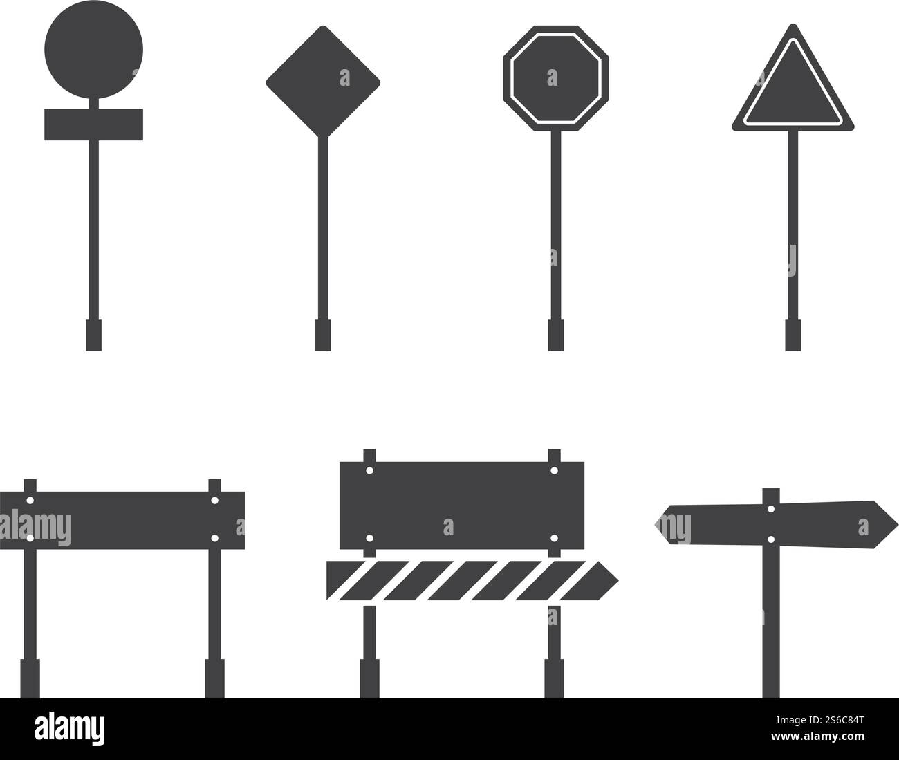 Vecteur de conception plate d'icône de panneau routier Illustration de Vecteur