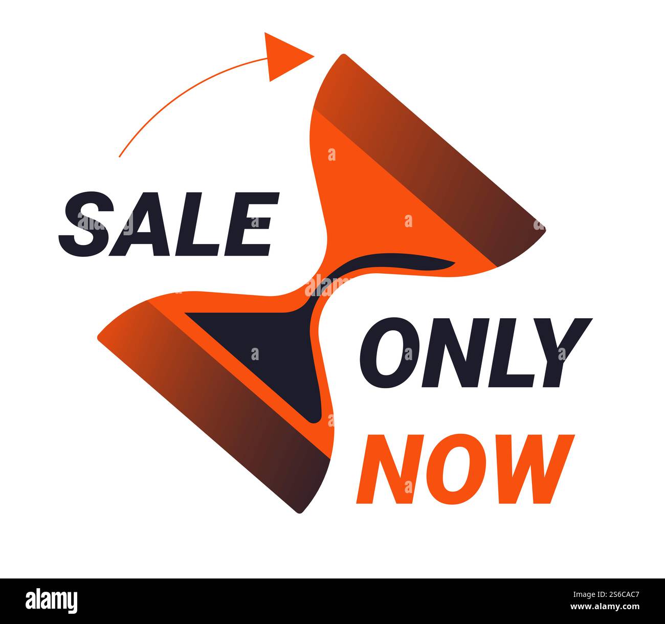 Badge de compte à rebours, seulement maintenant offre de dernière minute, vecteur d'icône isolé des ventes d'un jour. Autocollant promo, promotion spéciale limitée aux entreprises, emblème ou logo Best Deal. Symbole de sablier, courte période de temps. Seulement maintenant offre de vente isolé icône, compte à rebours et sablier Illustration de Vecteur