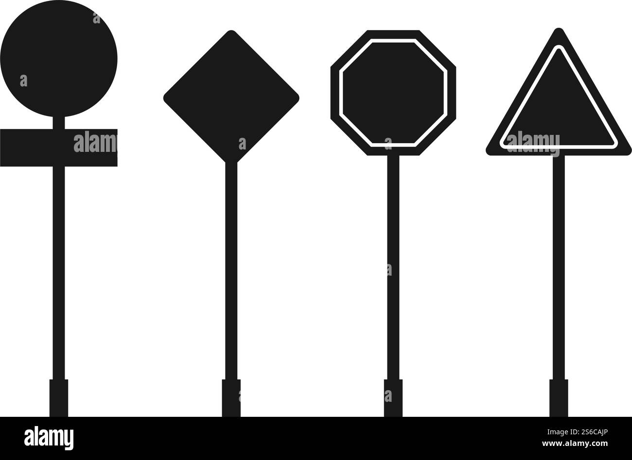 Vecteur de conception plate d'icône de panneau routier Illustration de Vecteur