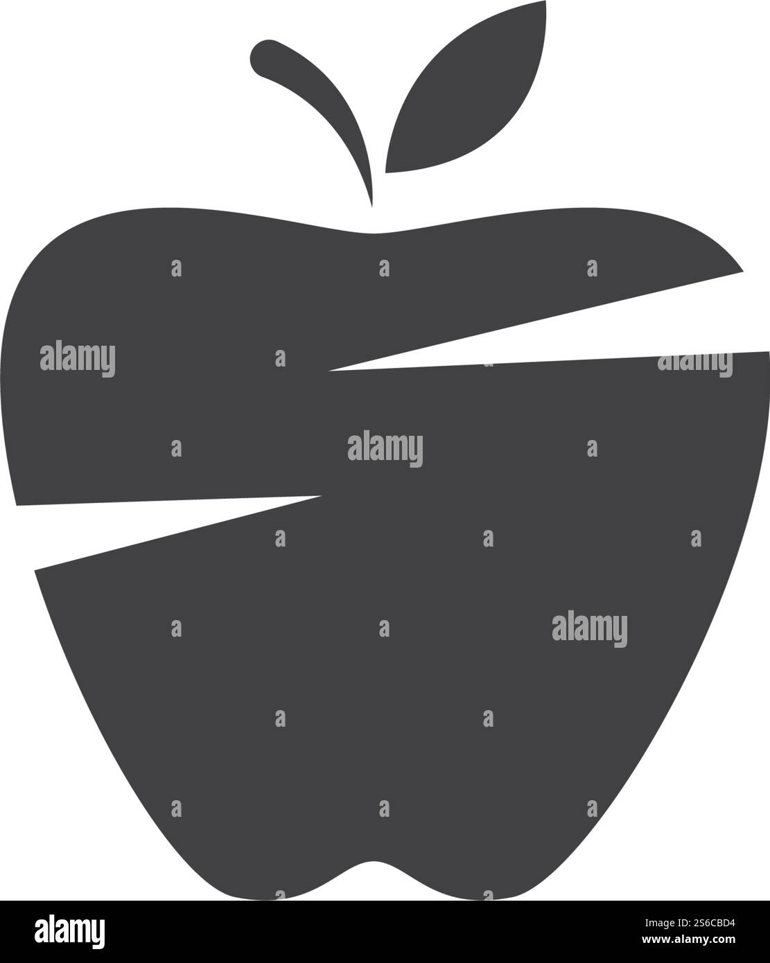 Conception vectorielle de logo d'illustration de fruit de pomme fraîche Illustration de Vecteur