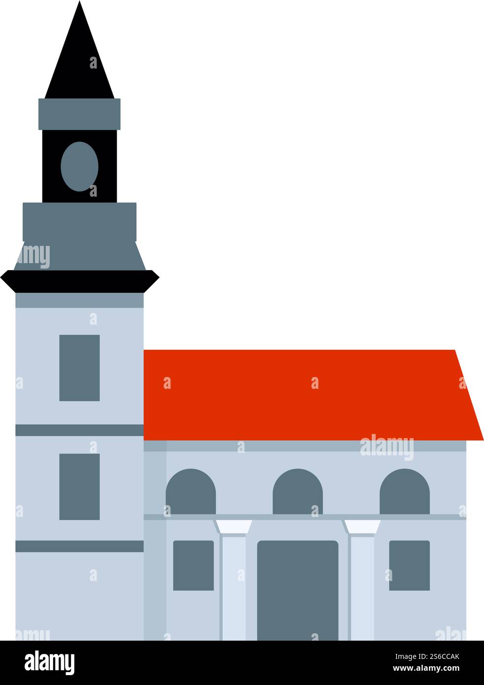 Icône du bâtiment historique de Slovénie. Dessin animé de slovénie icône de vecteur de bâtiment historique pour la conception de Web isolé sur fond blanc. Icône de bâtiment historique de Slovénie, style de bande dessinée Illustration de Vecteur