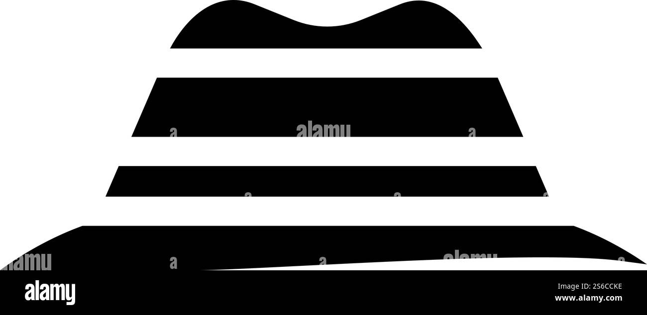 vecteur d'icône de glyphe de grand-père de chapeau. chapeau grand-père signe. illustration noire du symbole de contour isolé. illustration vectorielle d'icône de glyphe de grand-père de chapeau Illustration de Vecteur