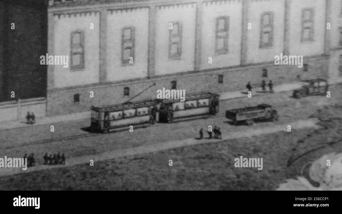 Gliwice vieux tram. Banque D'Images