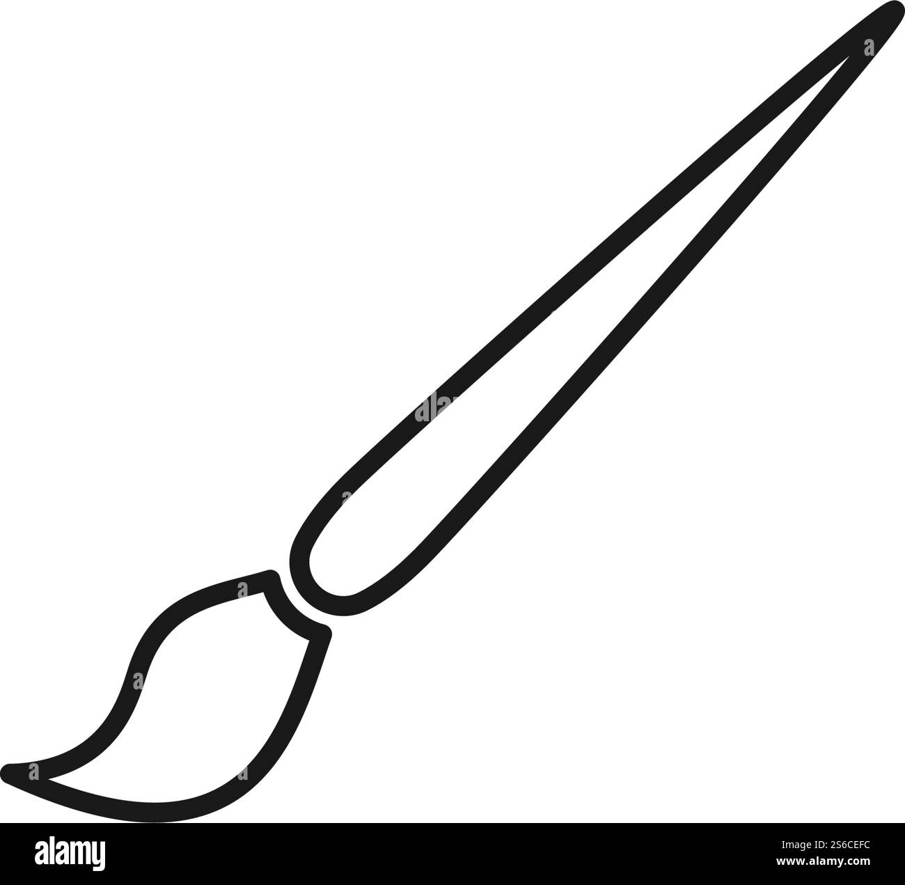 Icône de pinceau illustration vectorielle design plat Illustration de Vecteur