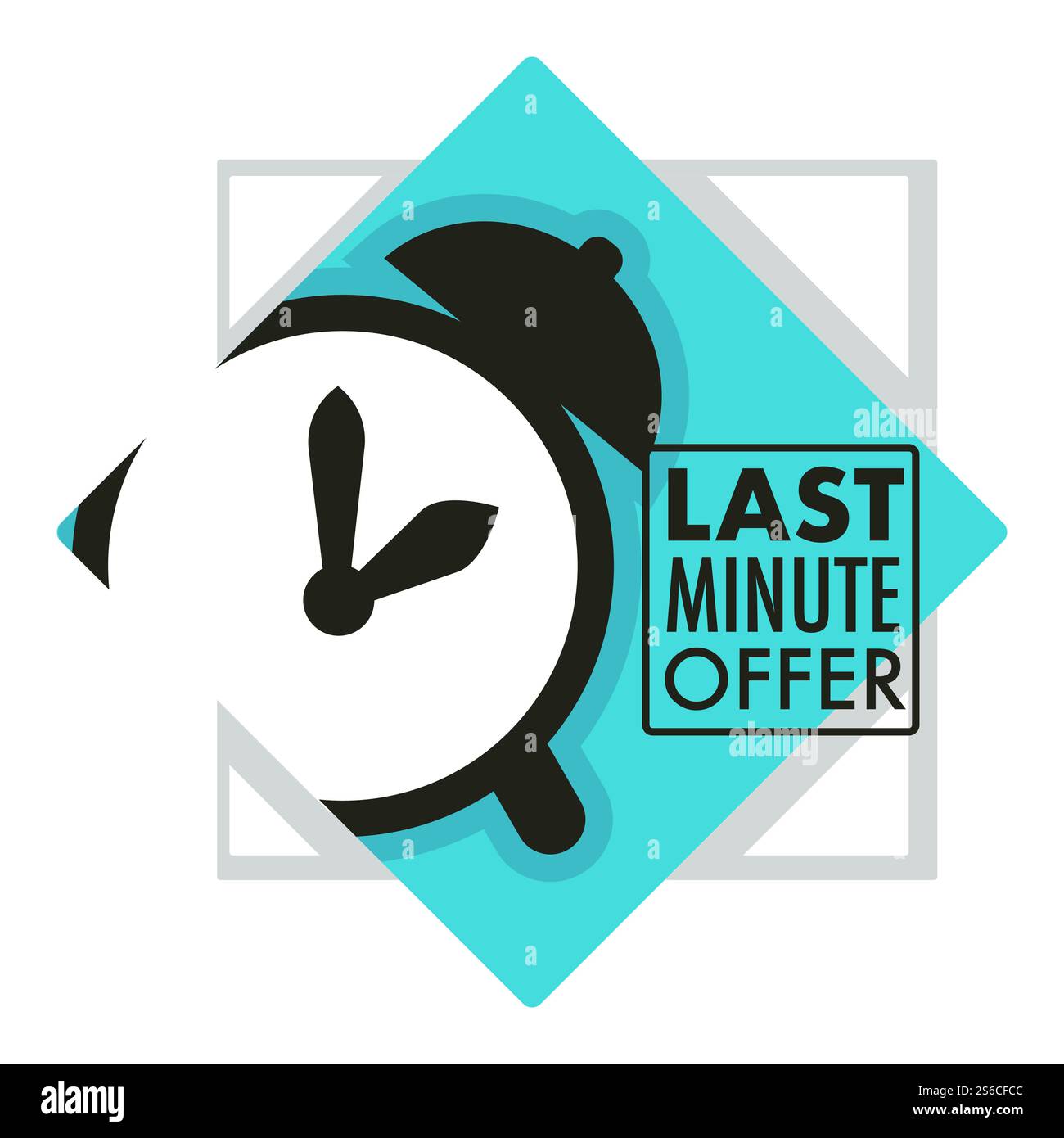 Offre de dernière minute, ventes d'un jour et vecteur d'icône isolé de compte à rebours de réveil. Autocollant promo, promotion commerciale limitée dans le temps, emblème ou logo de la meilleure offre. Symbole du cadran de l'horloge, remise spéciale Hot. Ventes et offre de dernière minute, icône isolée de compte à rebours de réveil Illustration de Vecteur