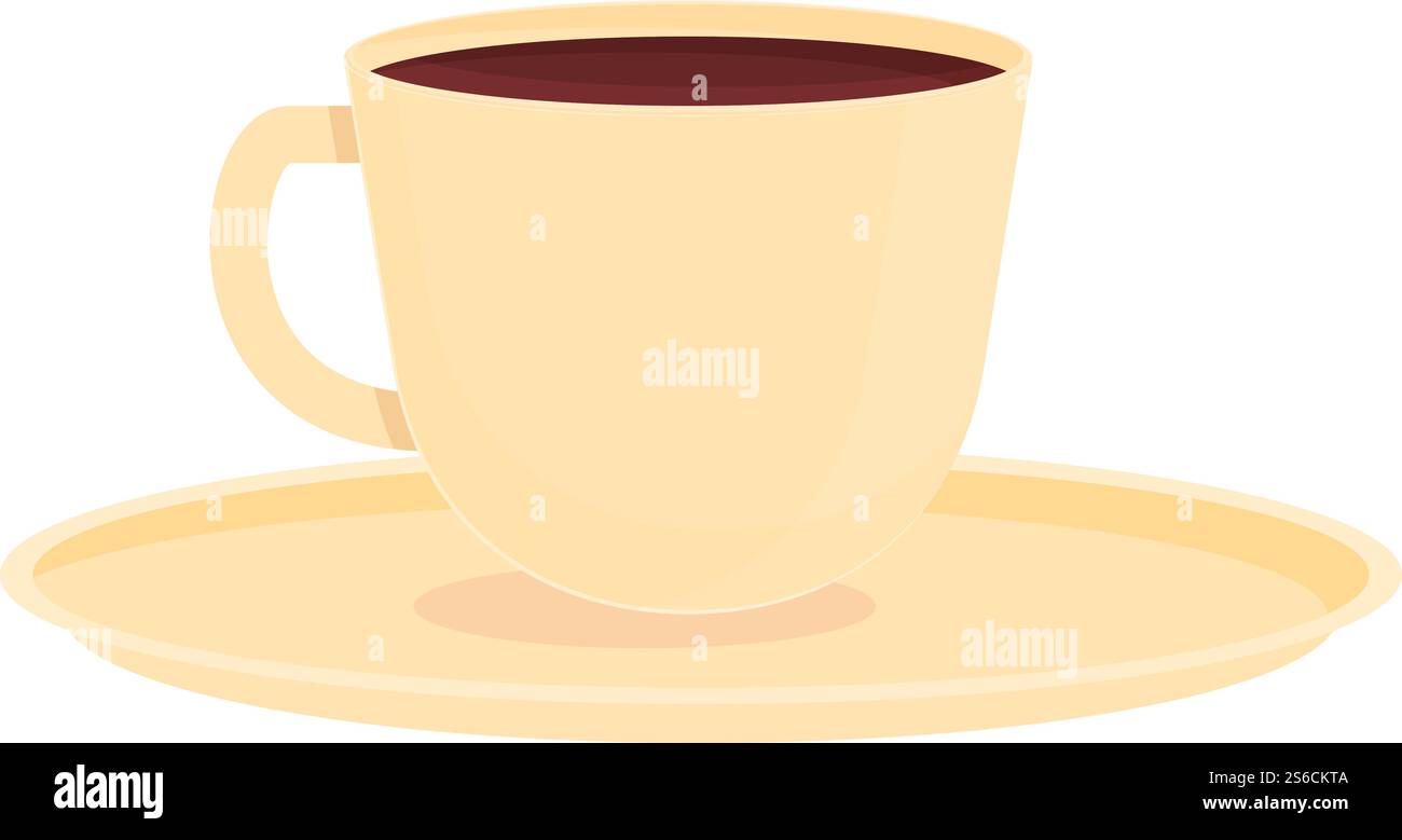Icône de tasse de café du matin italien. Dessin animé de l'icône vectorielle de tasse de café du matin italien pour la conception Web isolé sur fond blanc. Icône de tasse de café du matin italien, style de bande dessinée Illustration de Vecteur