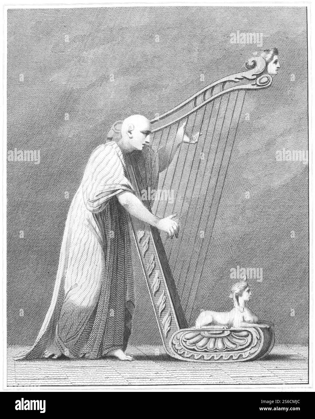 Fresque dans les sépulcres de Thèbes. Banque D'Images