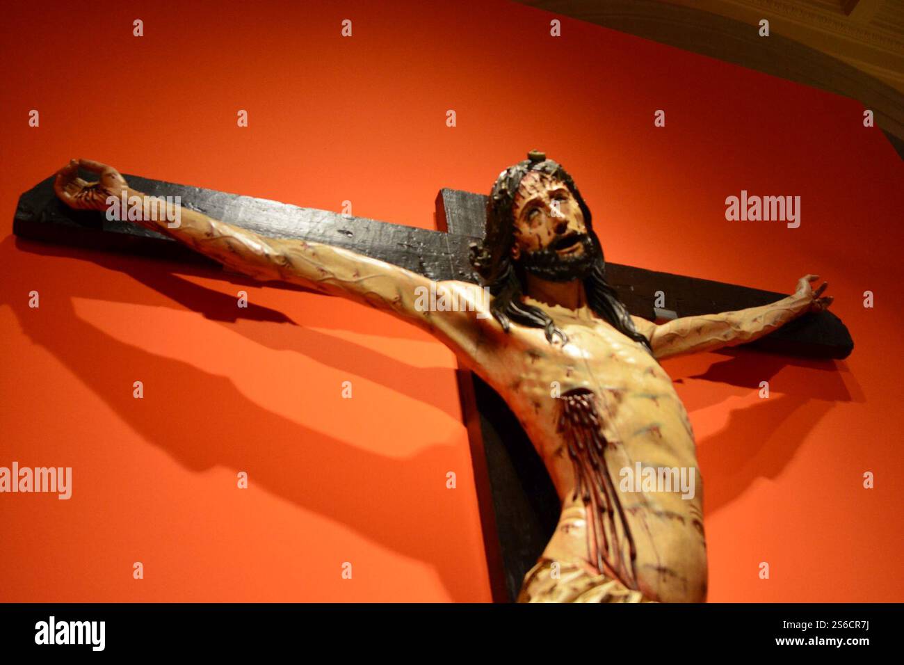 Gil de Siloé - Christ crucifié, commandé par Alonso de Burgos 02. Banque D'Images