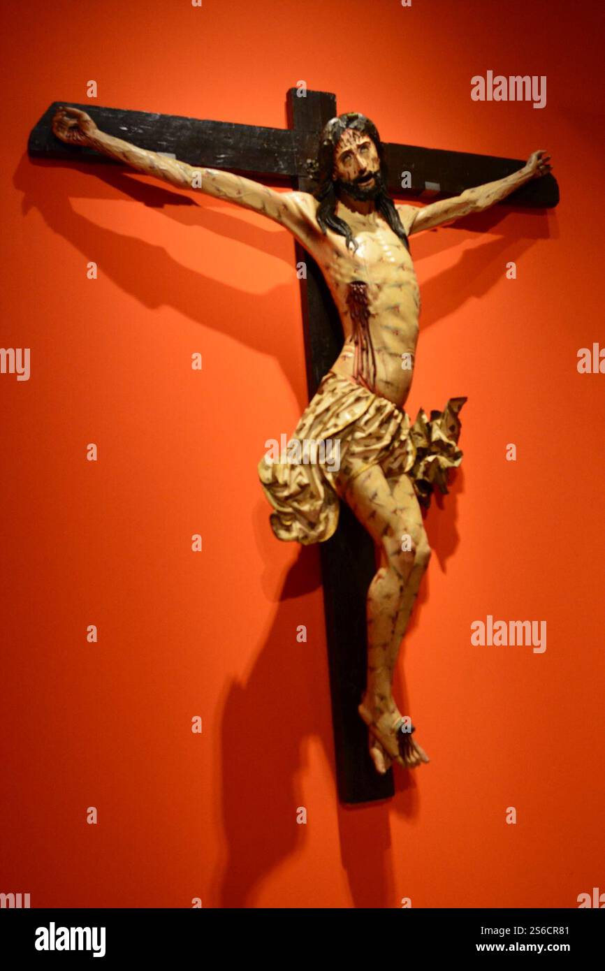 Gil de Siloé - Christ crucifié, commandé par Alonso de Burgos 03. Banque D'Images