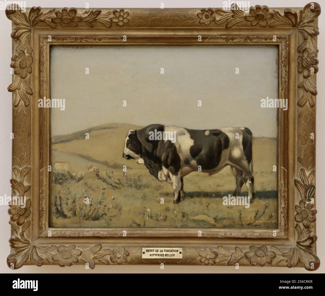 Freiburger Stier (vers 1879) - Ferdinand Hodler (MAHF). Banque D'Images