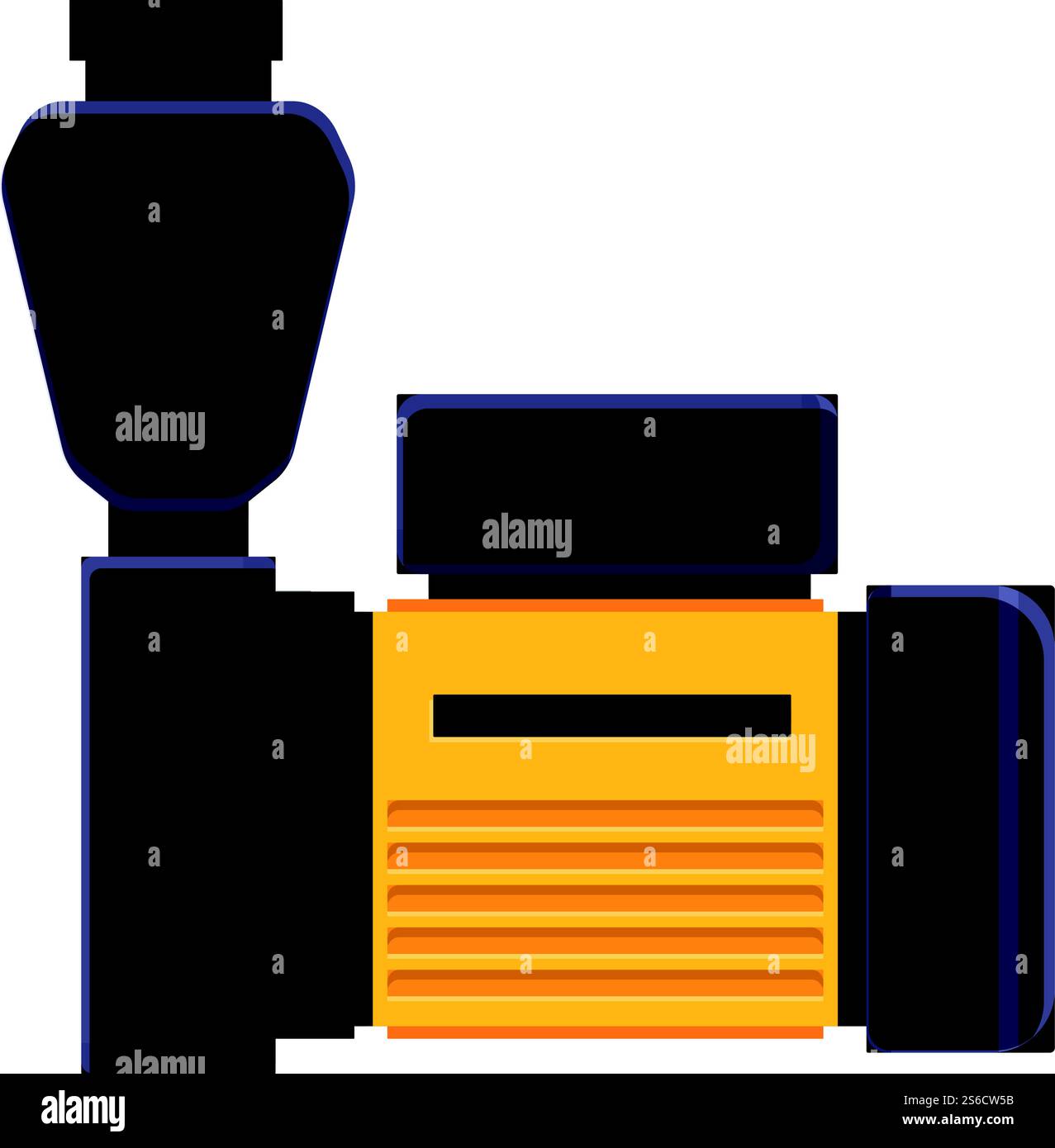 Icône de pompe à eau du moteur. Dessin animé de l'icône de vecteur de pompe à eau de moteur pour la conception de Web isolé sur fond blanc. Icône de pompe à eau de moteur, style de dessin animé Illustration de Vecteur