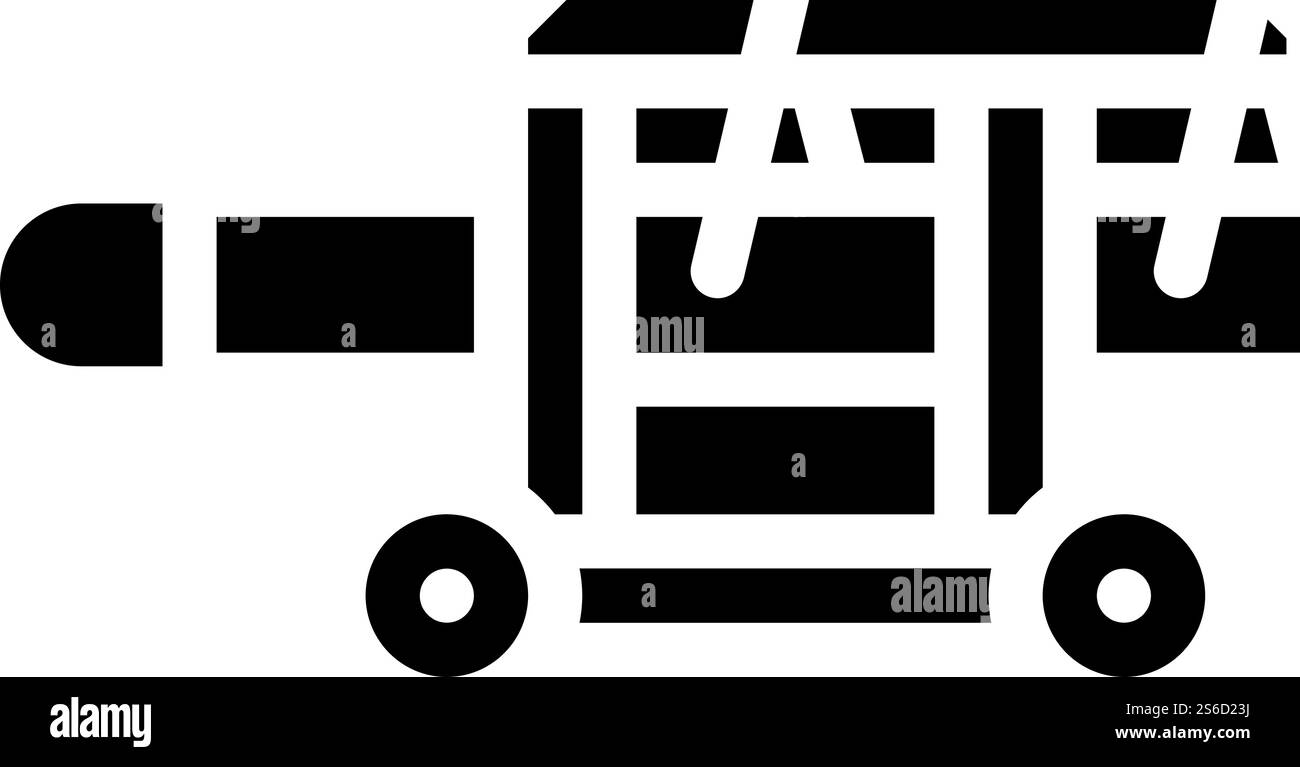 vecteur d'icône de glyphe d'équipement ram. panneau d'équipement ram. illustration noire du symbole de contour isolé. illustration vectorielle d'icône de glyphe d'équipement ram noire Illustration de Vecteur