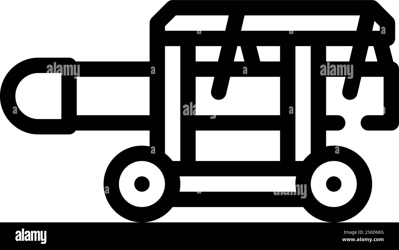 vecteur d'icône de ligne d'équipement ram. panneau d'équipement ram. illustration noire du symbole de contour isolé. illustration vectorielle d'icône de ligne d'équipement ram noire Illustration de Vecteur