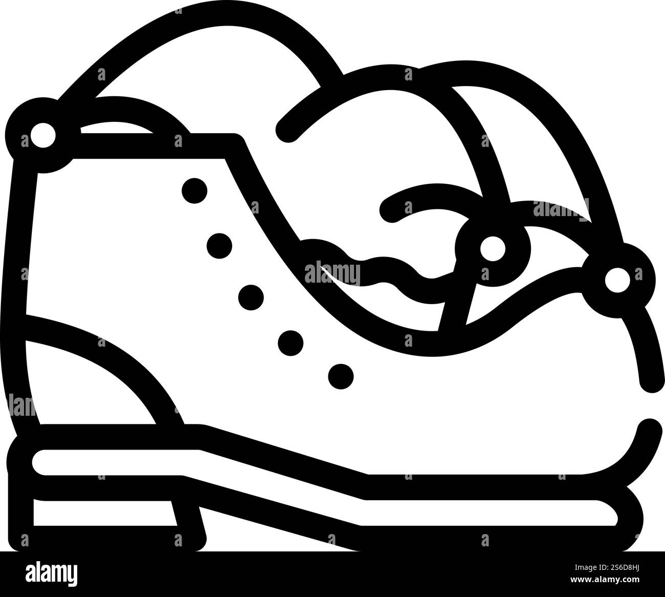 vecteur d'icône de ligne de botte de clown et de chapeau. signe de botte de clown et de chapeau. illustration noire du symbole de contour isolé. illustration vectorielle d'icône de ligne de botte de clown et de chapeau Illustration de Vecteur