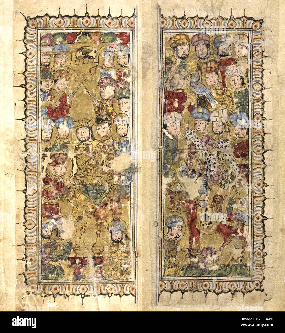 Frontispice, Kalila wa Dimna d'Abu al-ma'ali Na ll, attribué à l'Iran (peut-être Shiraz), daté de 707 (1307-8). Banque D'Images