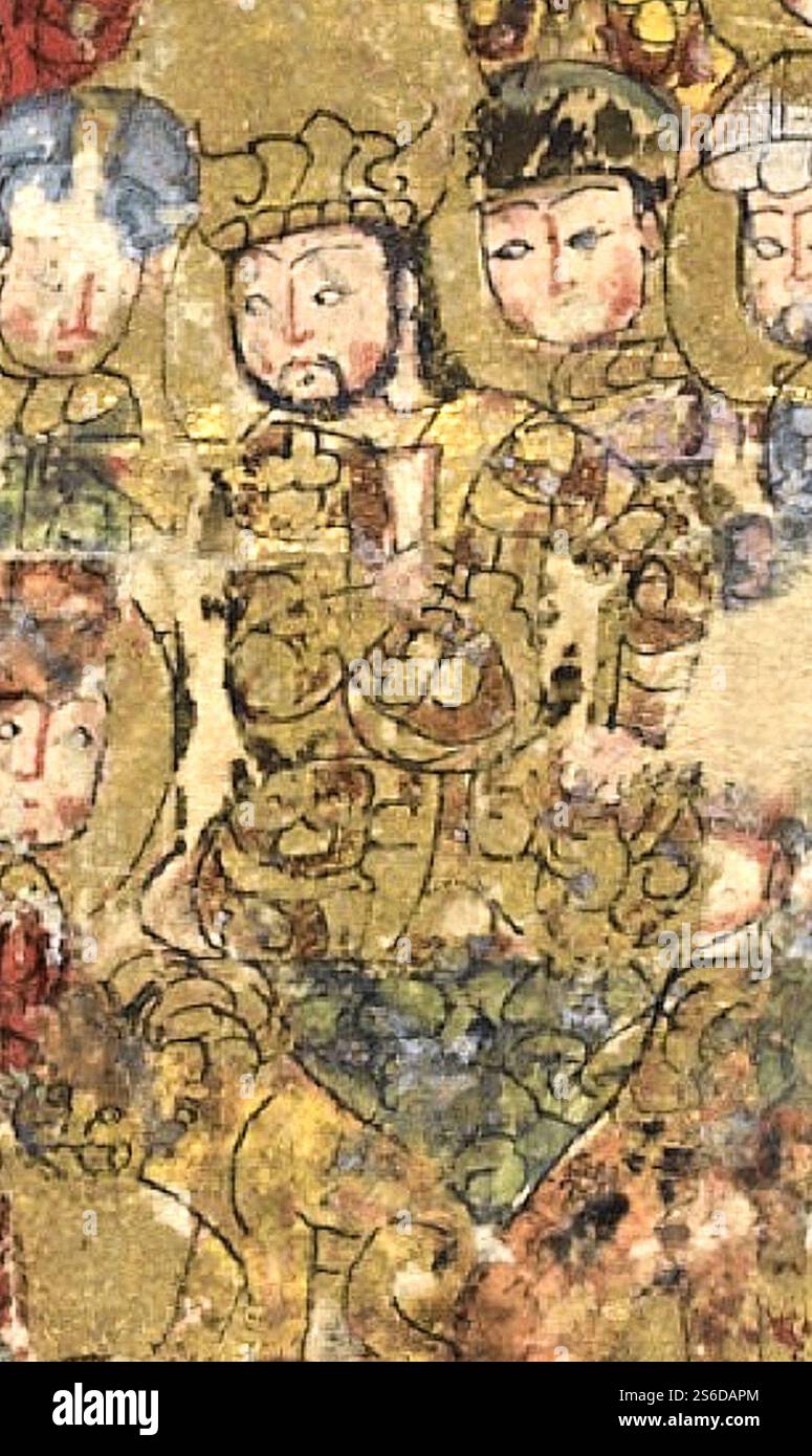 Frontispice, Kalila et Dimna d'Abu al-ma'ali Na ll , attribué à l'Iran (peut-être Shiraz), daté de 707 (1307-8). Banque D'Images