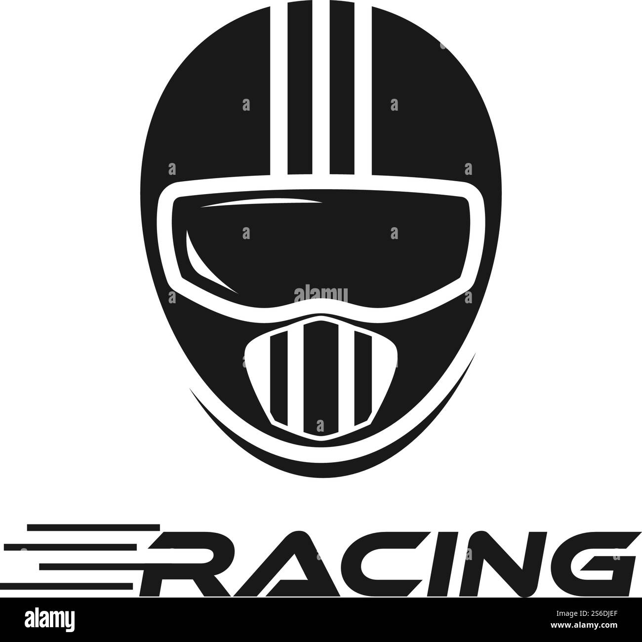 Conception vectorielle de logo de casque de moto Illustration de Vecteur