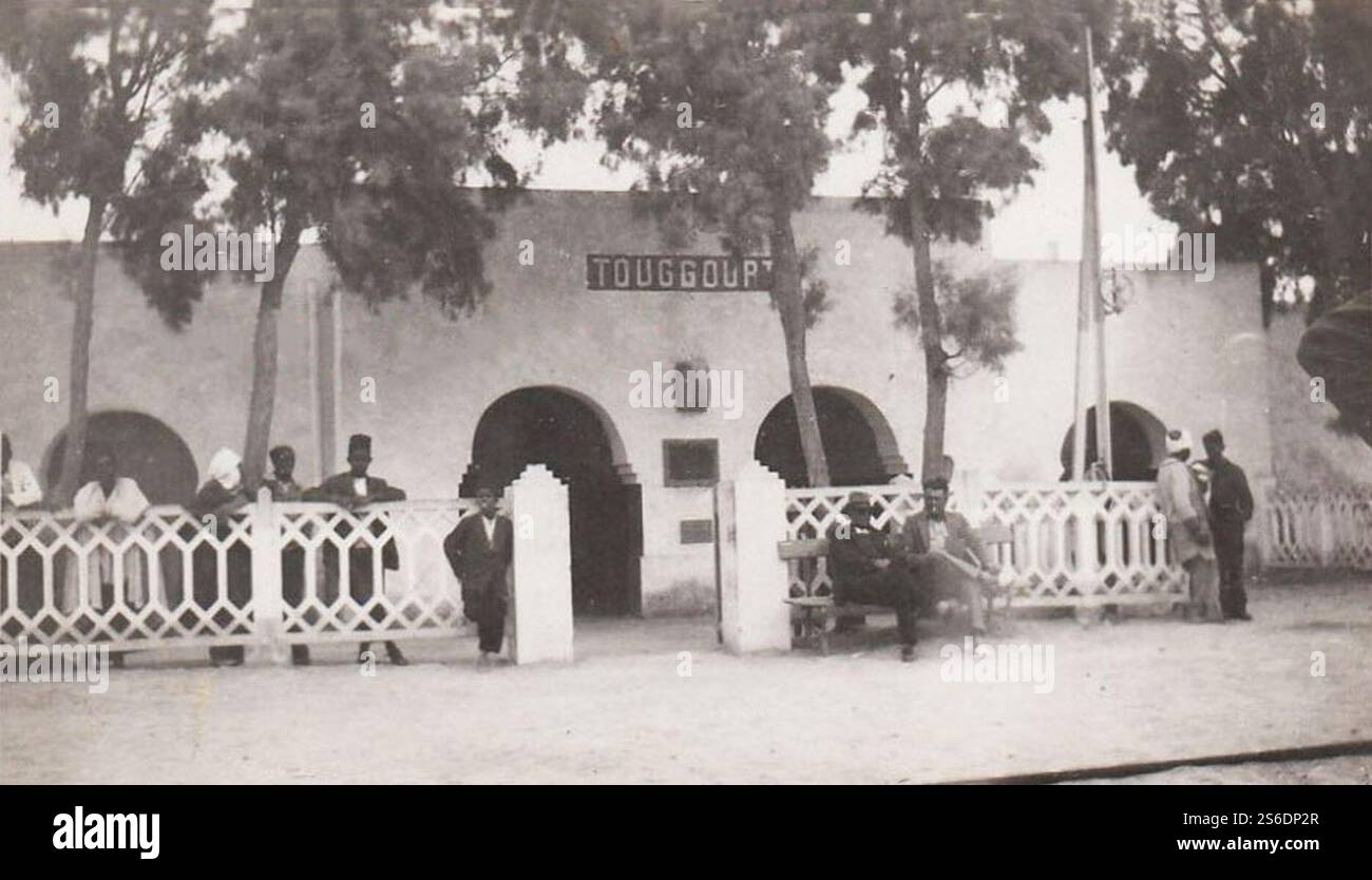 Gare de Touggourt, 1947-1948. Banque D'Images
