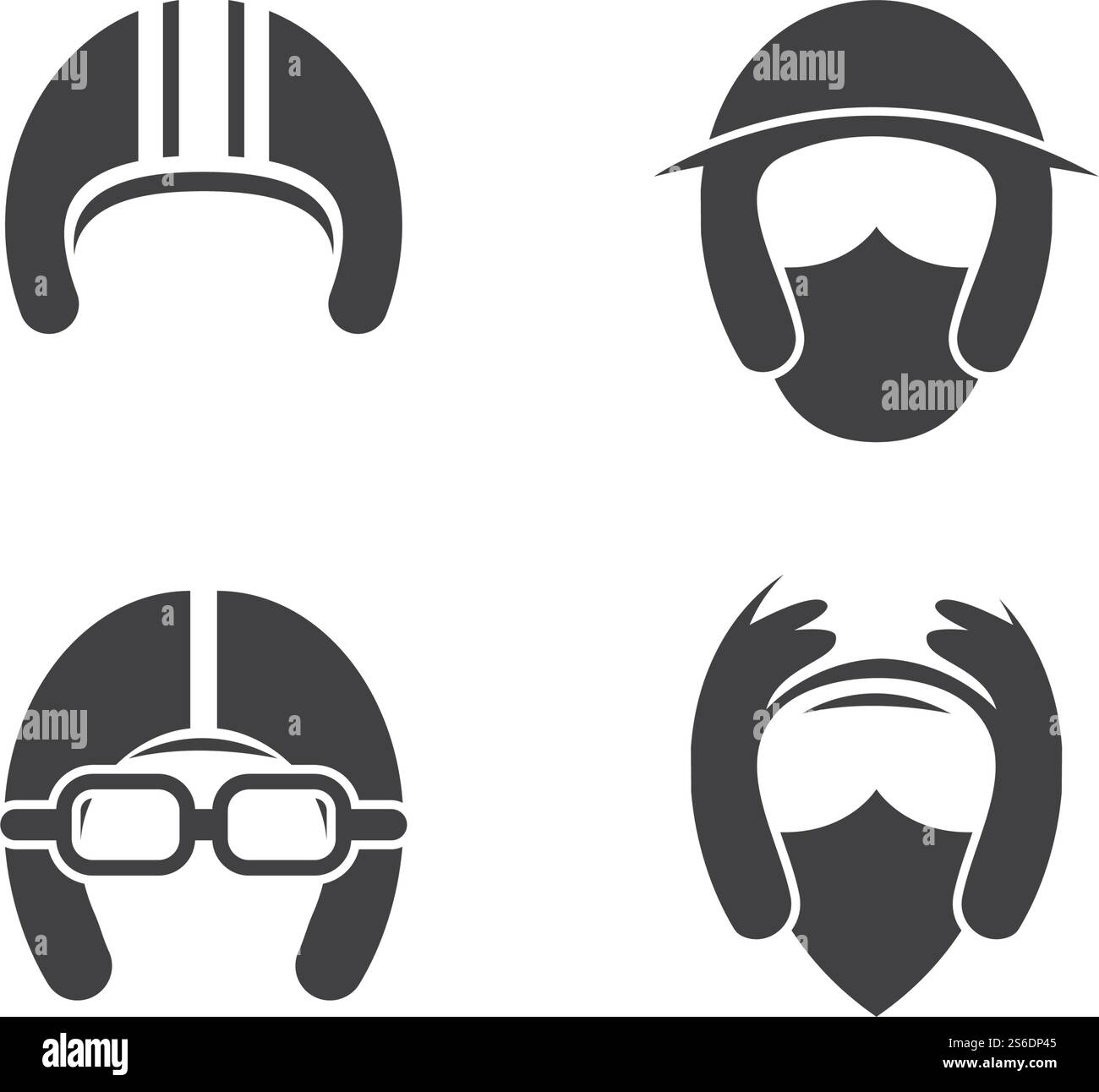 Conception vectorielle de logo de casque de moto Illustration de Vecteur