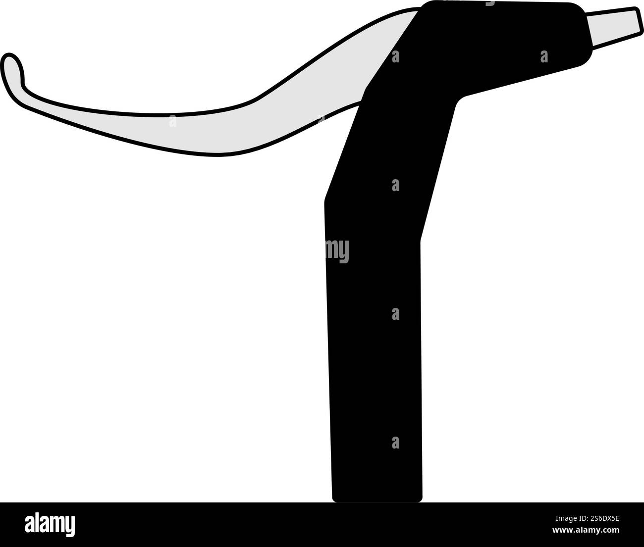 Icône frein de guidon de vélo. Contour modifiable avec Color Fill Design. Illustration vectorielle. Illustration de Vecteur