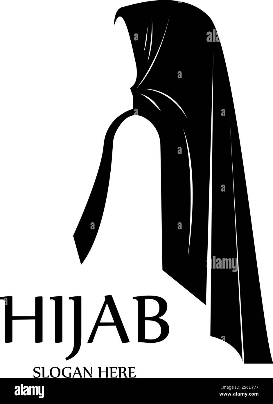 hijab femmes noir silhouette vector icônes app-vector Illustration de Vecteur