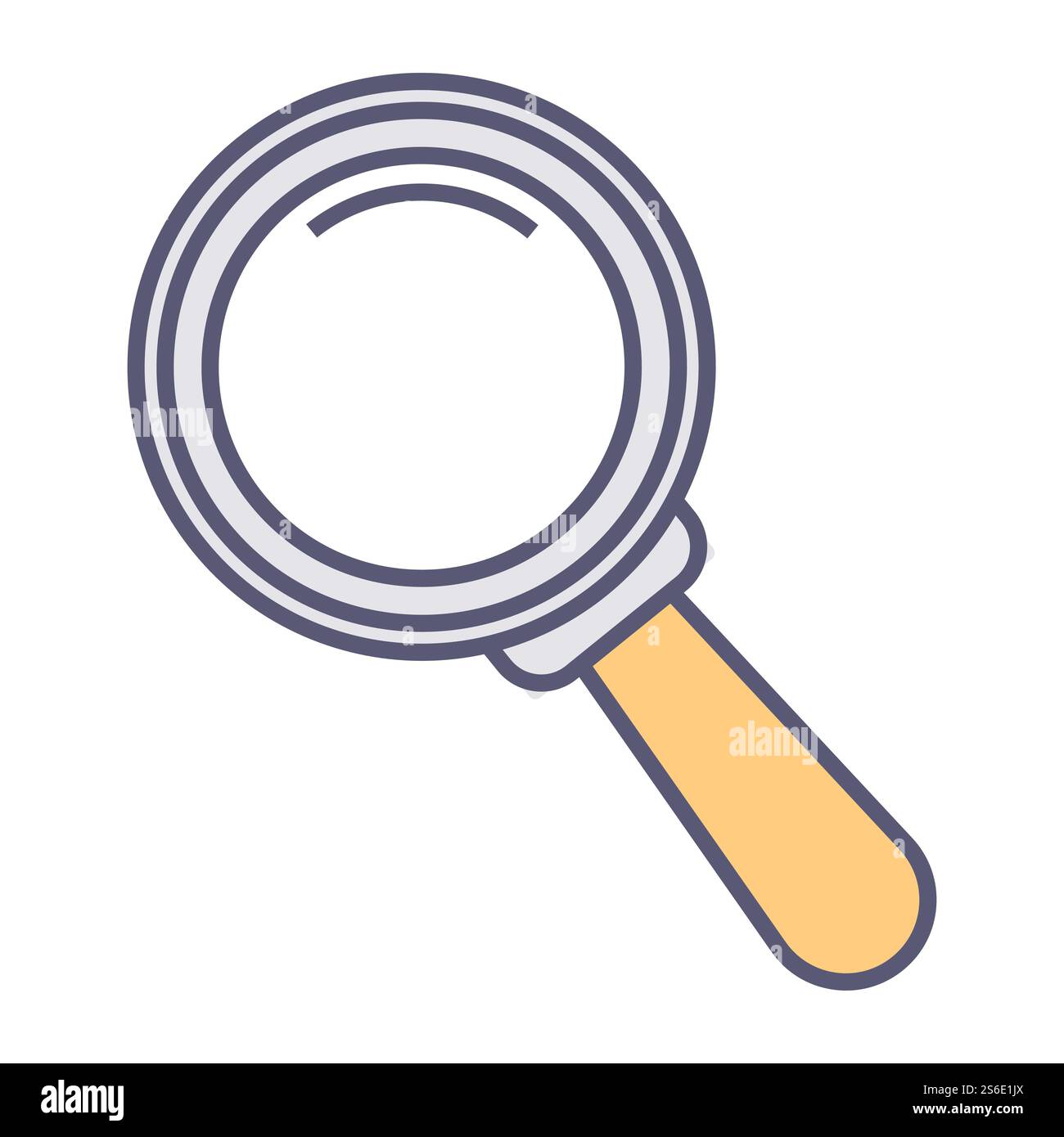 Exploration et investigation, découverte et recherche. Icône isolée de loupe, loupe avec poignée pour zoomer. Analyse et examen minutieux, examen et recherche de solutions. Vecteur dans le style plat. Loupe pour zoomer et rechercher le vecteur de détails Illustration de Vecteur