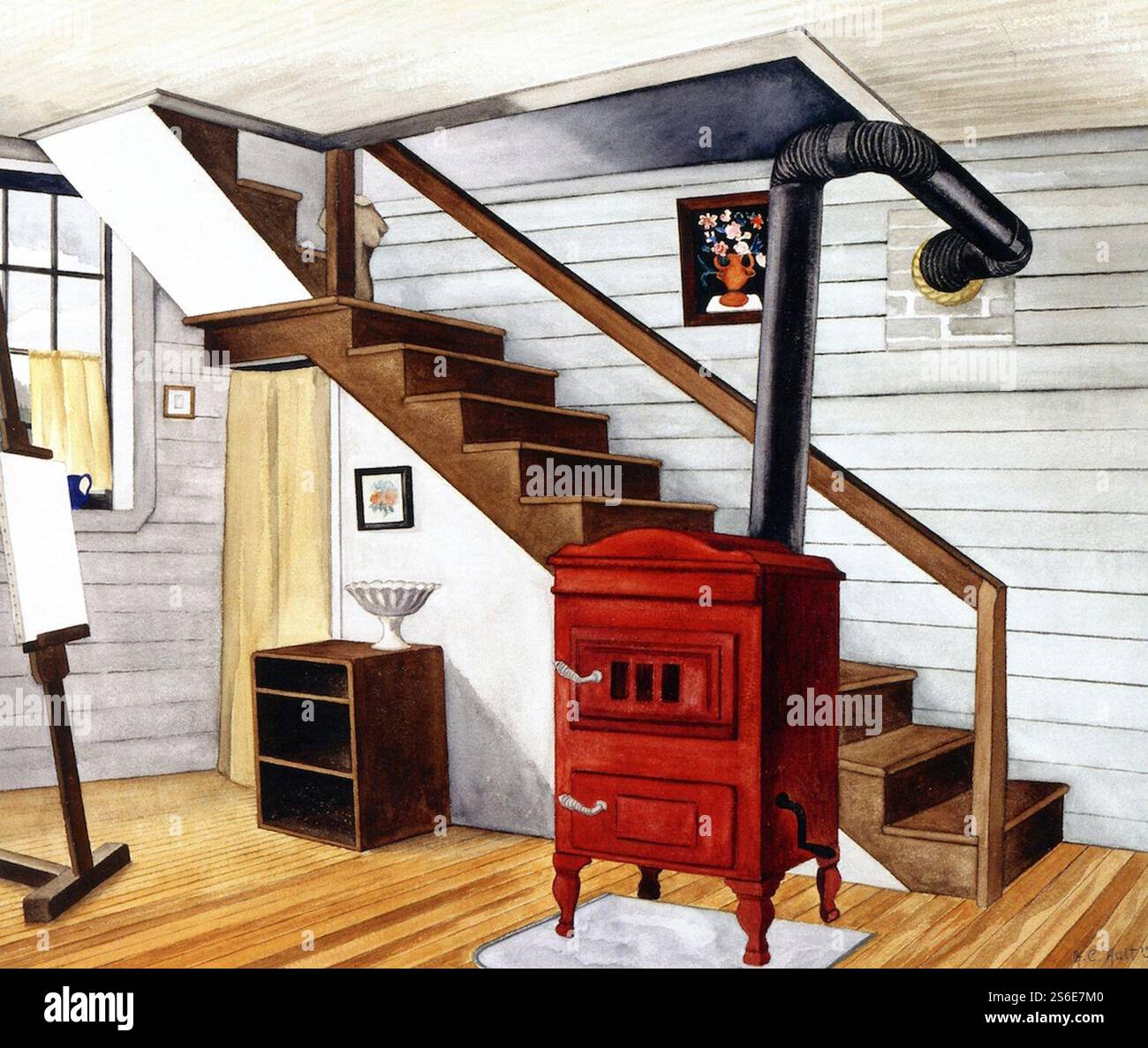 George Ault - intérieur de studio Banque D'Images