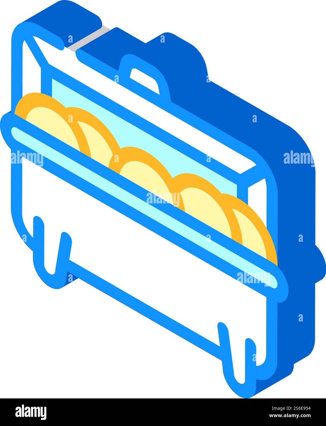 récipient en fer pour vecteur d'icône isométrique de transport de nourriture. récipient en fer pour panneau de transport d'aliments. illustration de symbole isolé. récipient en fer pour l'illustration vectorielle isométrique d'icône de transport de nourriture Illustration de Vecteur