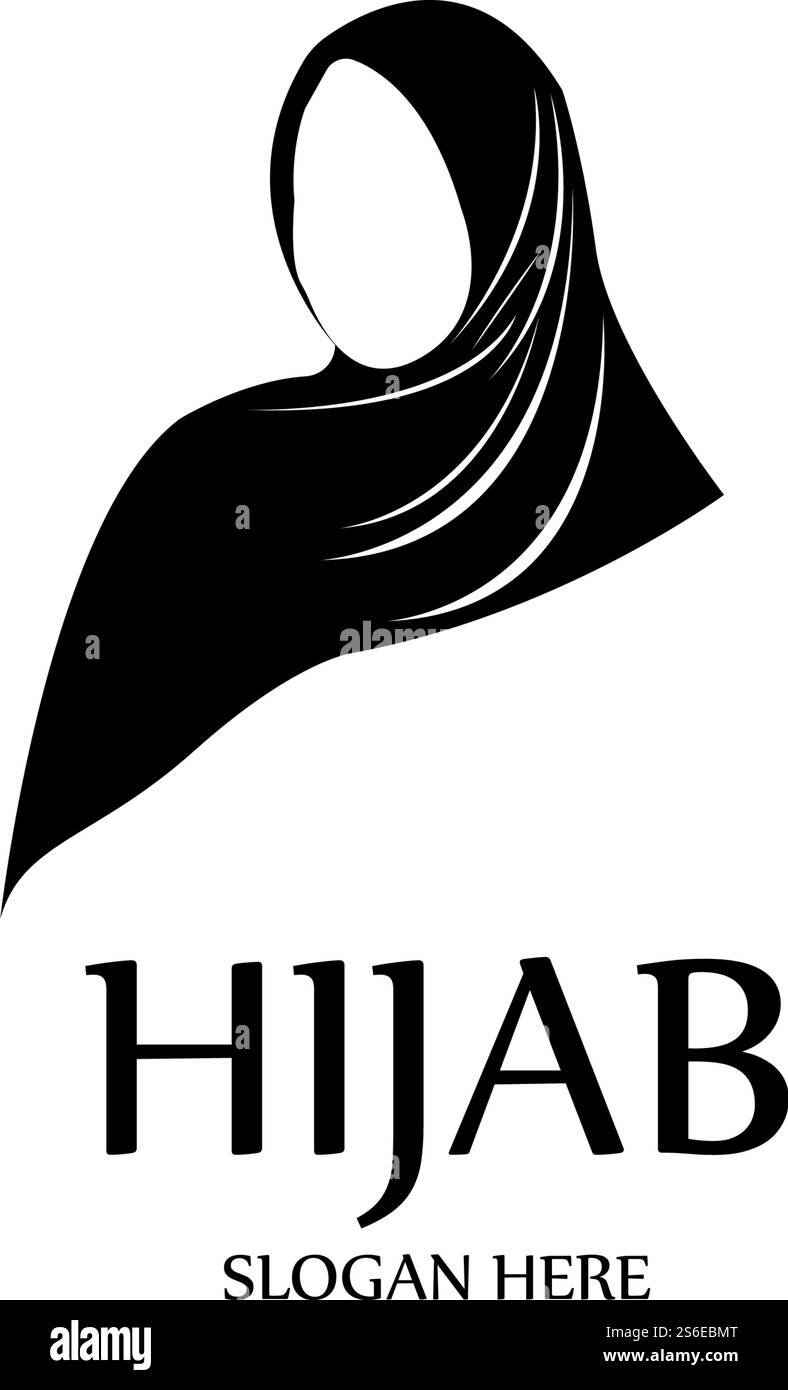 hijab femmes noir silhouette vector icônes app-vector Illustration de Vecteur