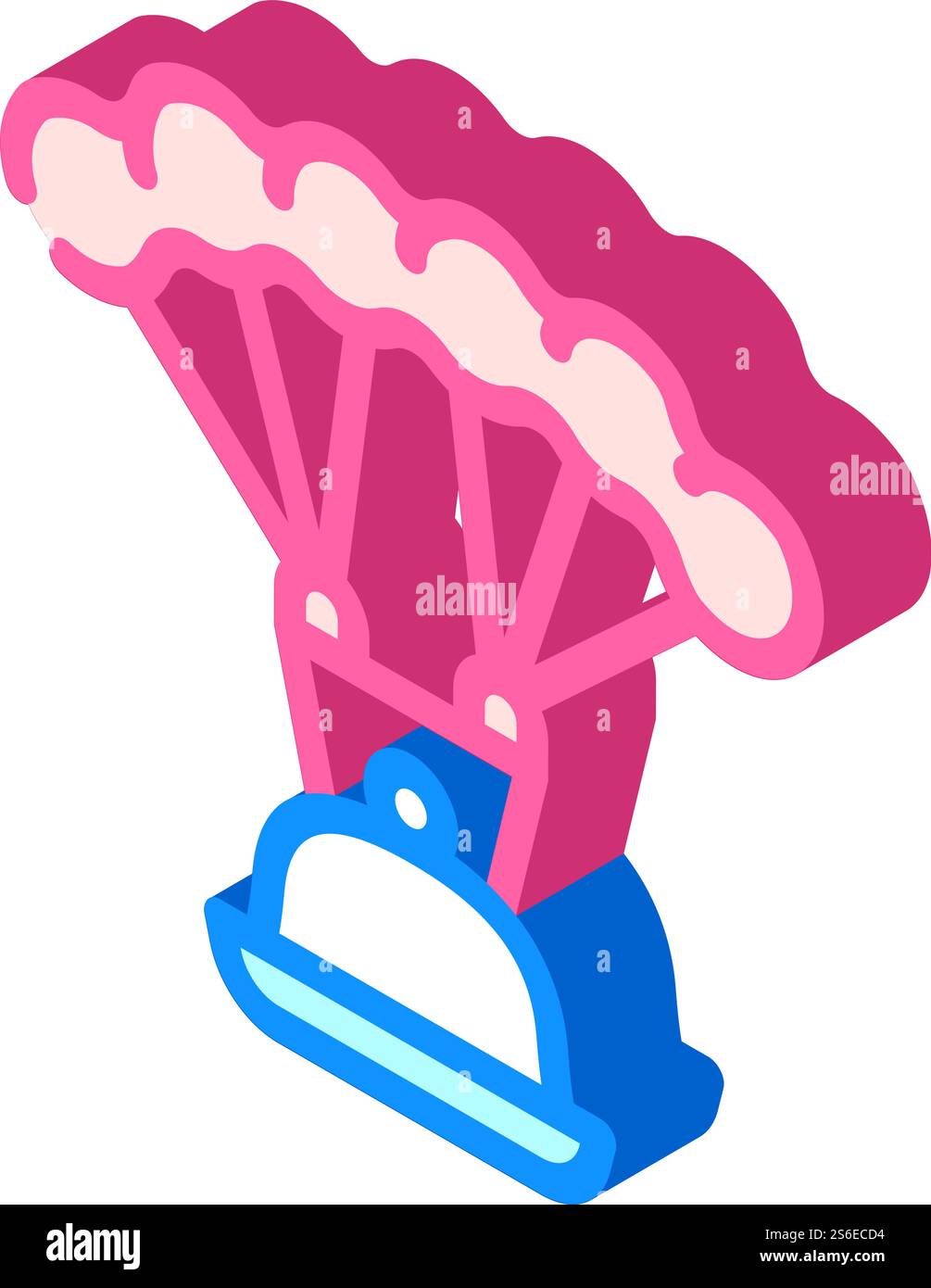 vecteur d'icône isométrique de nourriture parachute. panneau de nourriture parachute. illustration de symbole isolé. couleur d'illustration vectorielle d'icône isométrique de nourriture de parachute Illustration de Vecteur