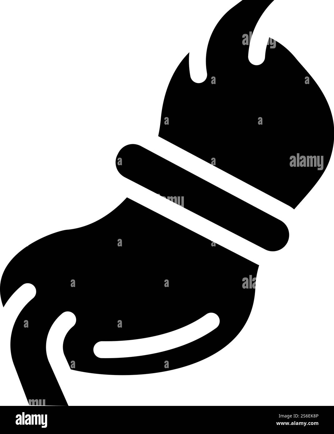 vecteur d'icône de glyphe de bandage gastrique. signe de bandage gastrique. illustration noire du symbole de contour isolé. bandage gastrique icône glyphe illustration vectorielle plat Illustration de Vecteur