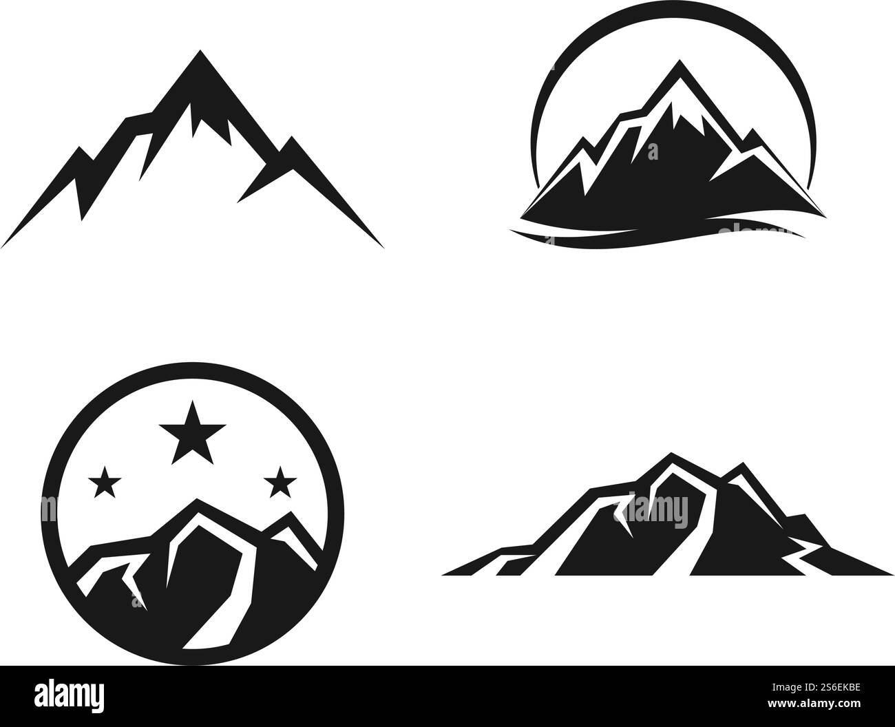 Vecteur de logo de nature d'illustration de montagne Illustration de Vecteur