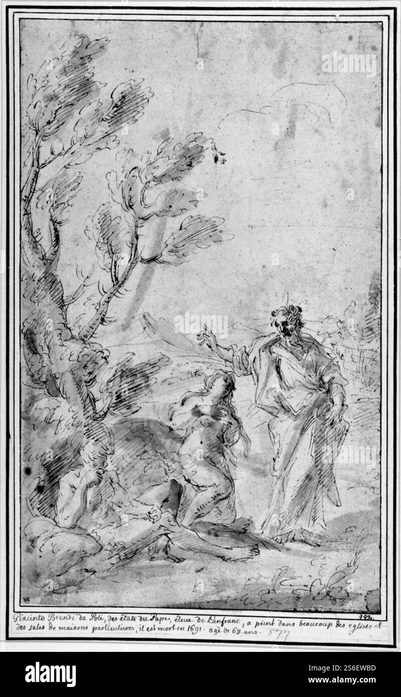 Giacinto Brandi - la création d'Eve Banque D'Images