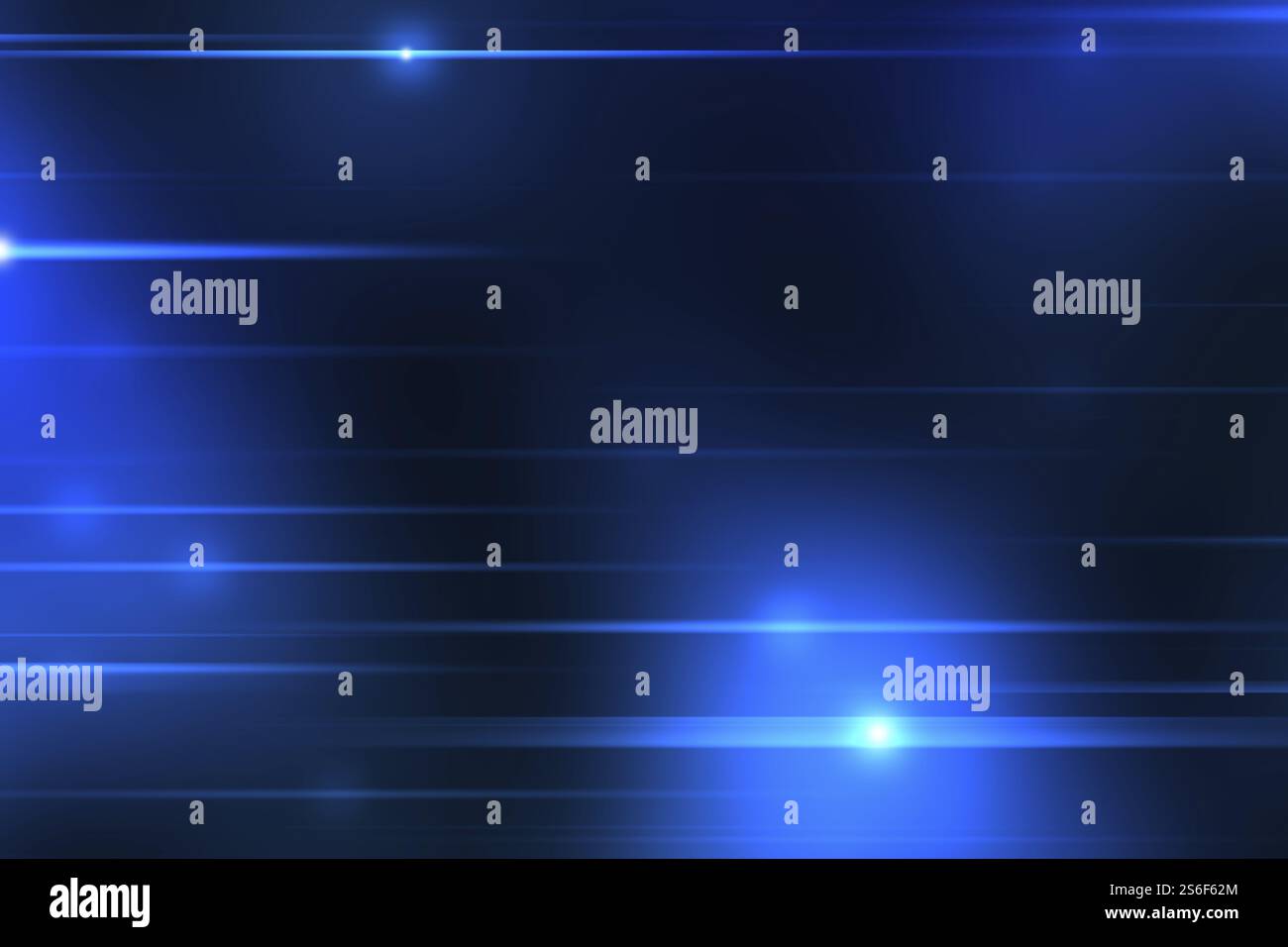 illustration 2d d'un fond de traînées de lumière bleue Banque D'Images