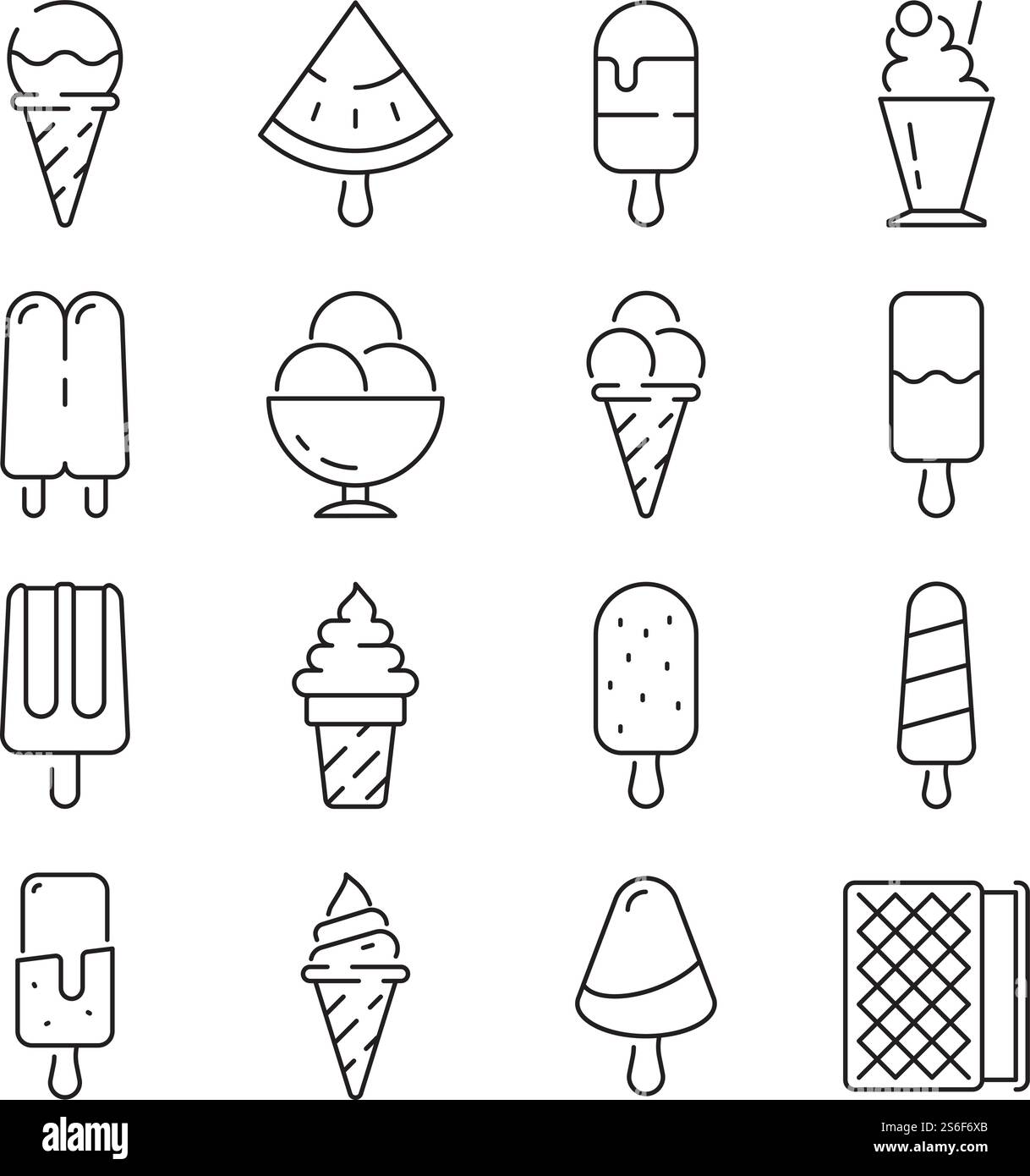 Icône de crème glacée. Secouer les garnitures de yaourt aux fruits lait délicieuse crème glacée alimentaire à partir de symboles de ligne vectorielle de smoothie au chocolat et à la vanille. Illustration crème glacée chocolat et dessert aux fruits. Icône de crème glacée. Secouer les garnitures de yaourt aux fruits lait délicieuse crème glacée alimentaire à partir de symboles de ligne vectorielle de smoothie au chocolat et à la vanille Illustration de Vecteur