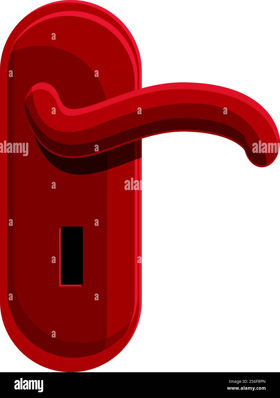 Icône de poignée de porte en métal. Dessin animé de l'icône de vecteur de poignée de porte en métal pour la conception Web isolé sur fond blanc. Icône de poignée de porte en métal, style de dessin animé Illustration de Vecteur