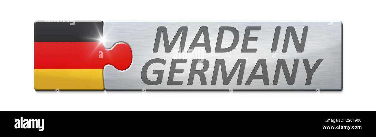 Une bannière web élégante avec du texte Made in germany Banque D'Images