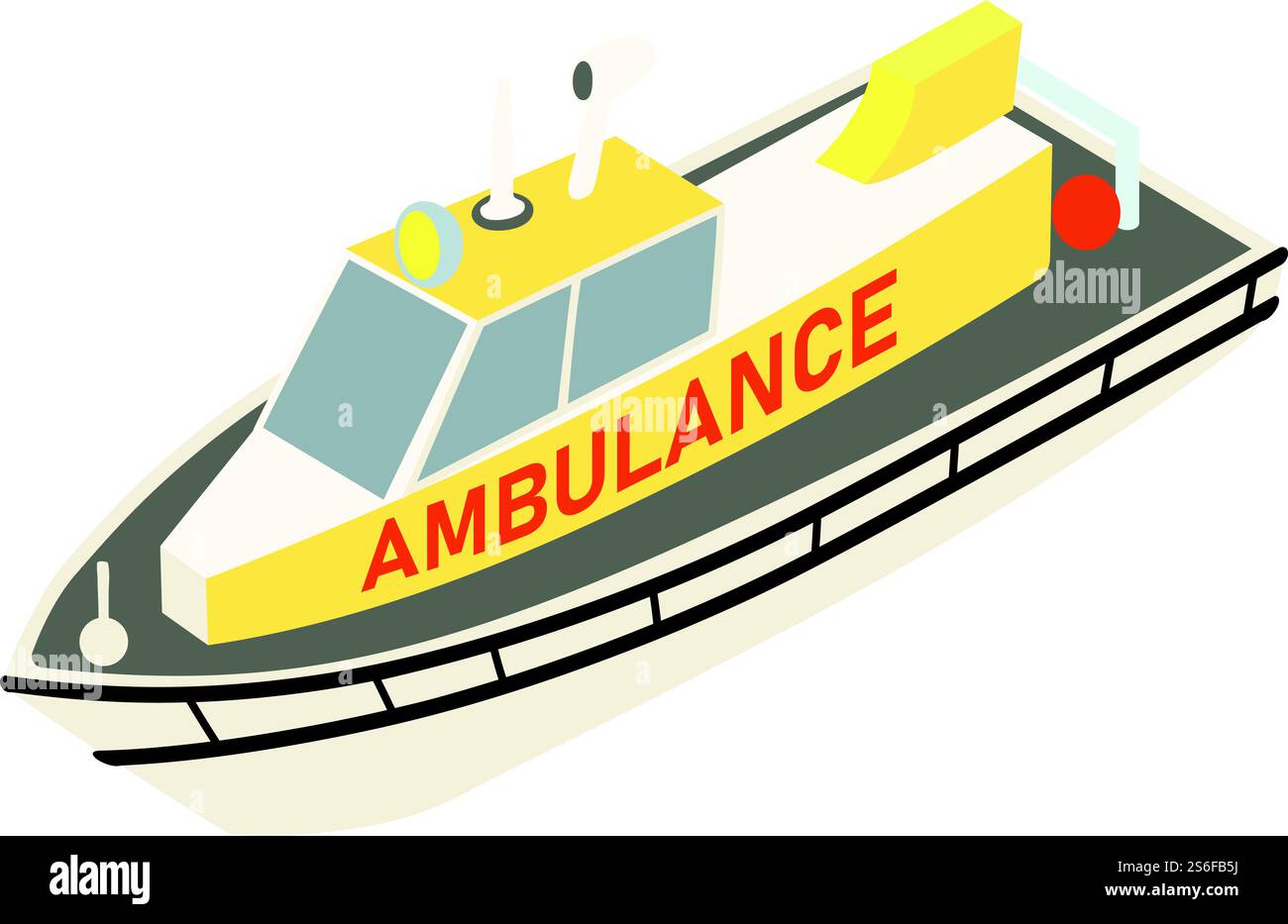 Icône de navire ambulance. Isométrique de l'icône de vecteur de navire d'ambulance pour la conception de Web isolé sur fond blanc. Icône de navire ambulance, style isométrique Illustration de Vecteur