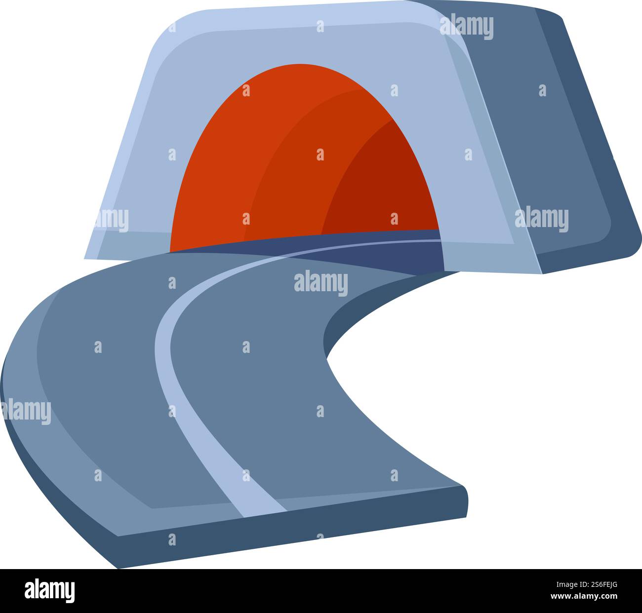 Icône moderne de tunnel routier. Dessin animé de l'icône de vecteur de tunnel routier moderne pour la conception de Web isolé sur fond blanc. Icône de tunnel routier moderne, style de bande dessinée Illustration de Vecteur
