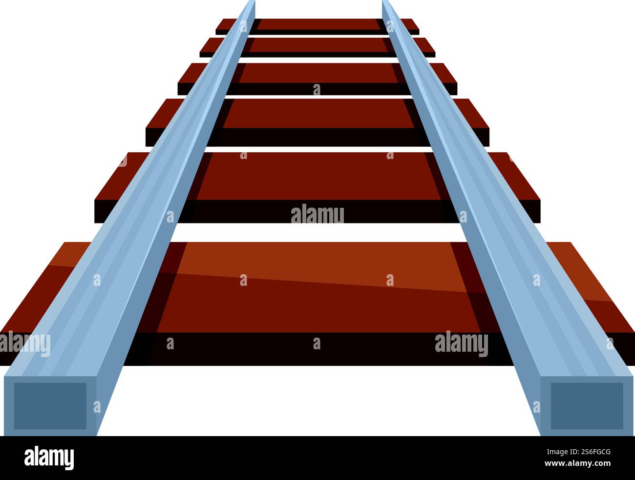 Icône rails. Dessin animé de l'icône de vecteur de rails pour la conception de Web isolé sur fond blanc. Icône rails, style de dessin animé Illustration de Vecteur