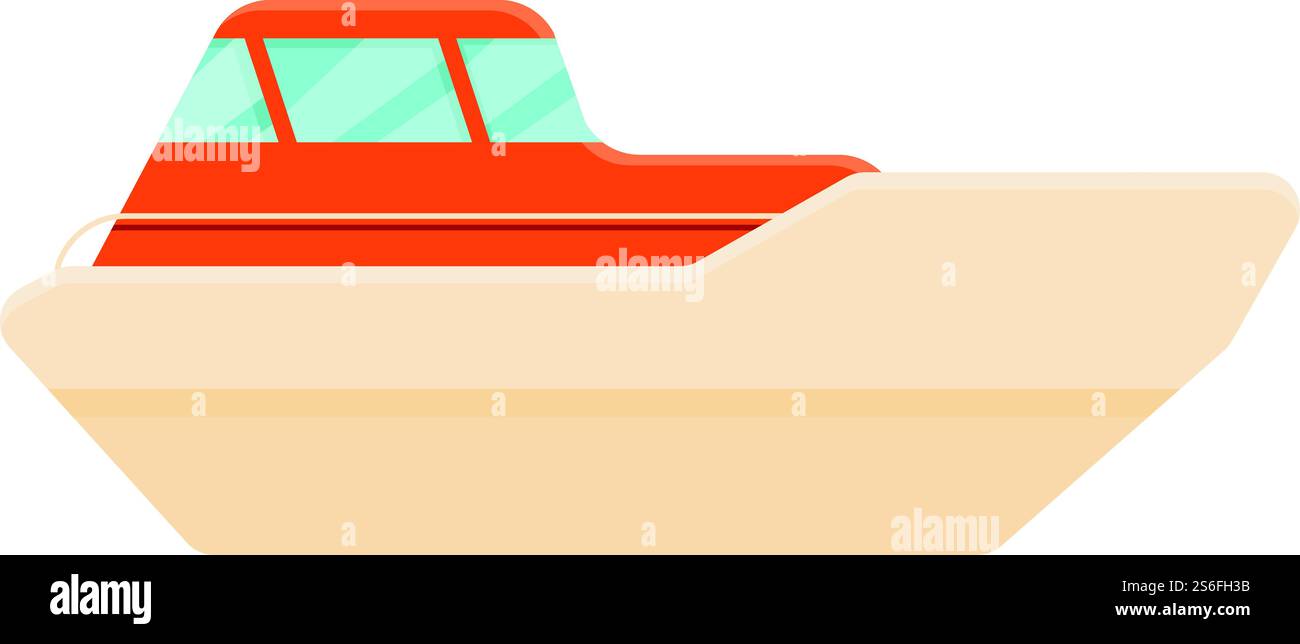 Icône du bateau de sauvetage clinique. Dessin animé de l'icône de vecteur de bateau de sauvetage clinique pour la conception de Web isolé sur fond blanc. Icône de bateau de sauvetage de clinique, style de dessin animé Illustration de Vecteur