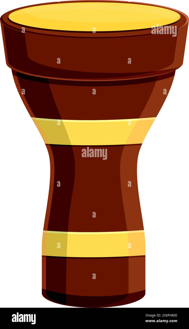 Icône Drum african. Dessin animé de l'icône de vecteur africain de tambour pour la conception de Web isolé sur fond blanc. Icône africaine de tambour, style de bande dessinée Illustration de Vecteur