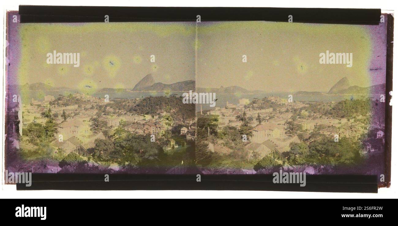 Glória e Morro do Pão de Açucar ; Tomados da Travessa Manoel Lebrão (007CX198-03). Banque D'Images
