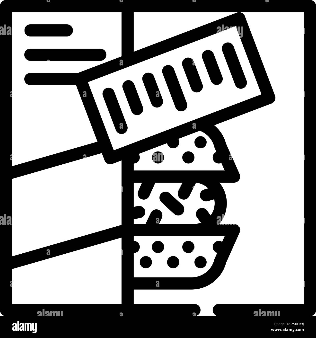 ensembles de vecteur d'icône de ligne de repas cuits. pancarte des ensembles de plats cuisinés. illustration noire du symbole de contour isolé. ensembles d'illustration vectorielle d'icône de ligne de repas cuits Illustration de Vecteur
