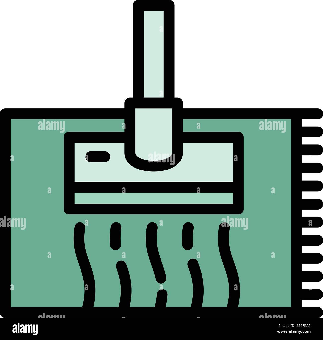 Icône du nettoyeur de moquette. Icône vectorielle de nettoyage de tapis de contour pour la conception de Web isolé sur fond blanc. Icône de nettoyage de tapis, style de contour Illustration de Vecteur