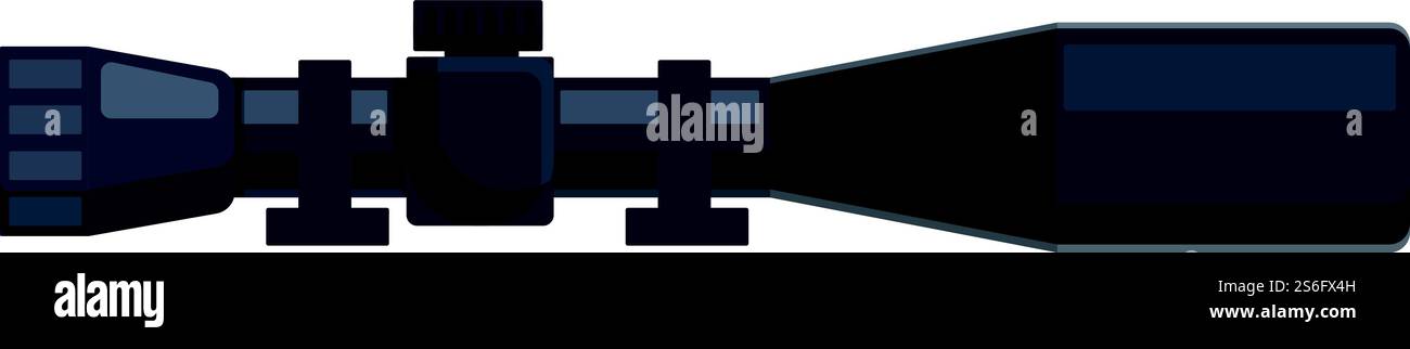 Icône de viseur télescopique de l'armée. Dessin animé de l'icône de vecteur de vue télescopique de l'armée pour la conception de Web isolé sur fond blanc. Icône de vue télescopique de l'armée, style de dessin animé Illustration de Vecteur