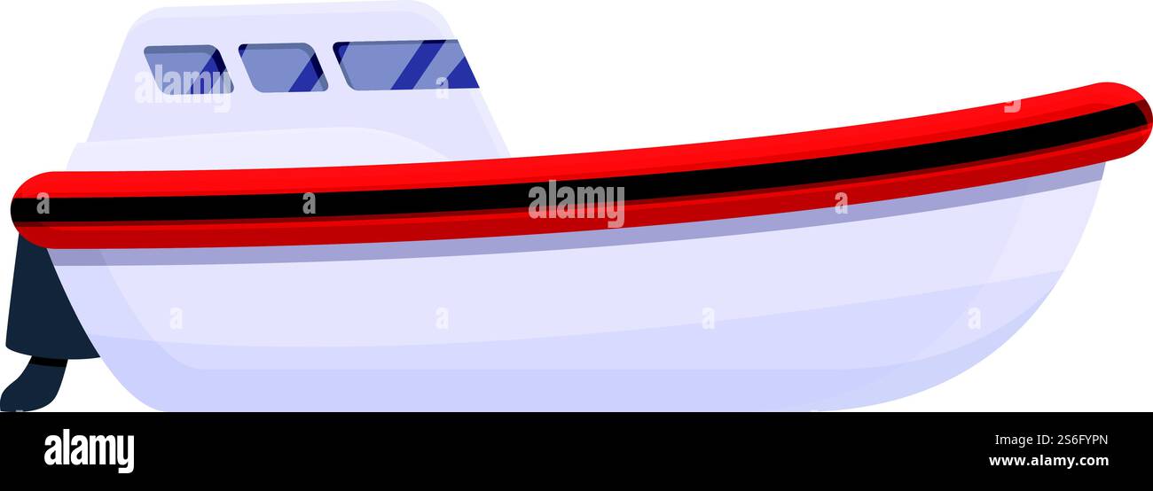 Icône bateau de sauvetage pour blessures. Dessin animé de l'icône vectorielle de bateau de sauvetage de blessure pour la conception de Web isolé sur fond blanc. Icône de bateau de sauvetage de blessure, style de bande dessinée Illustration de Vecteur