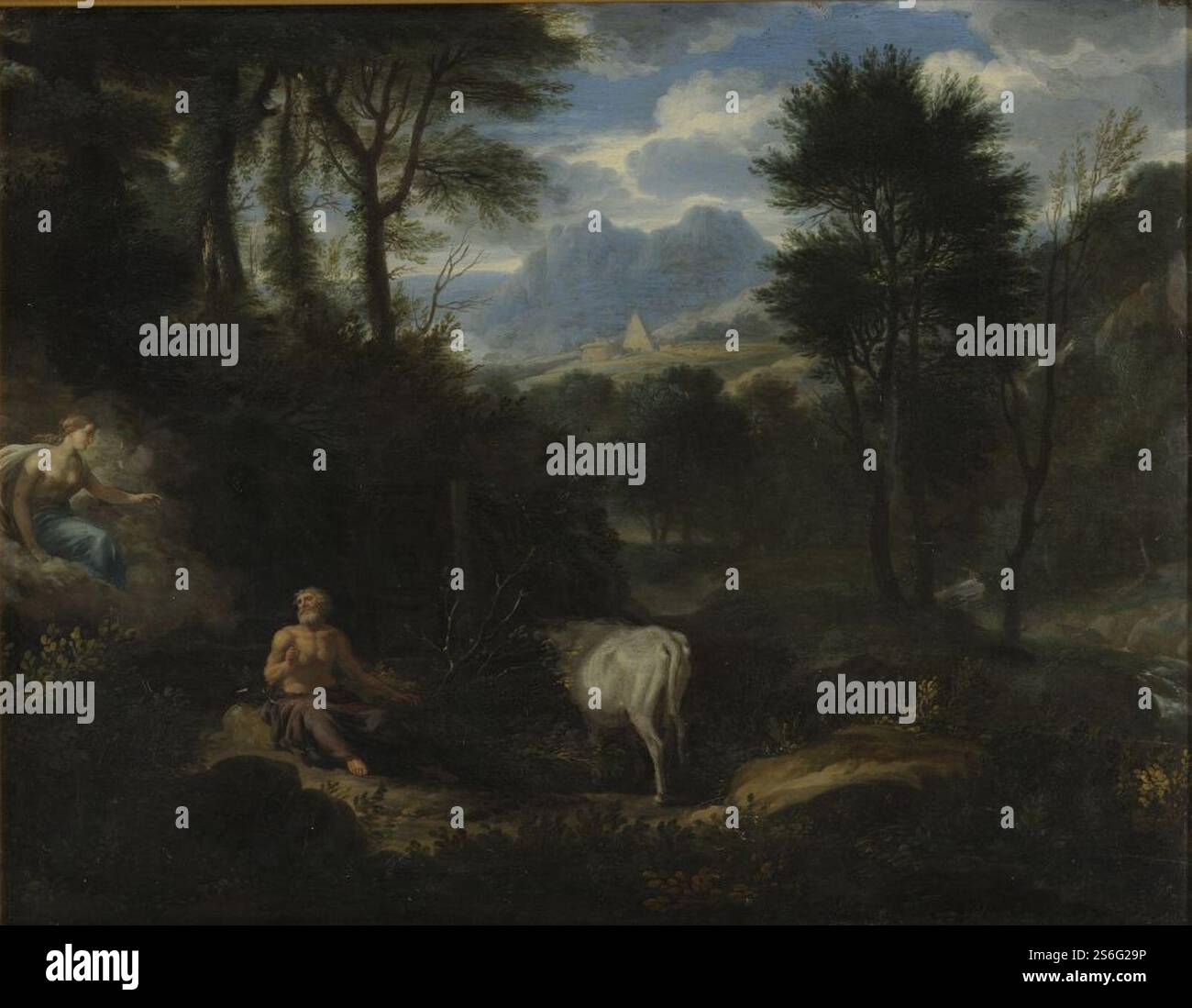 Mütoloogiline Stseen Hera, Zeu, Johannes Gottlieb Glauber, . Banque D'Images