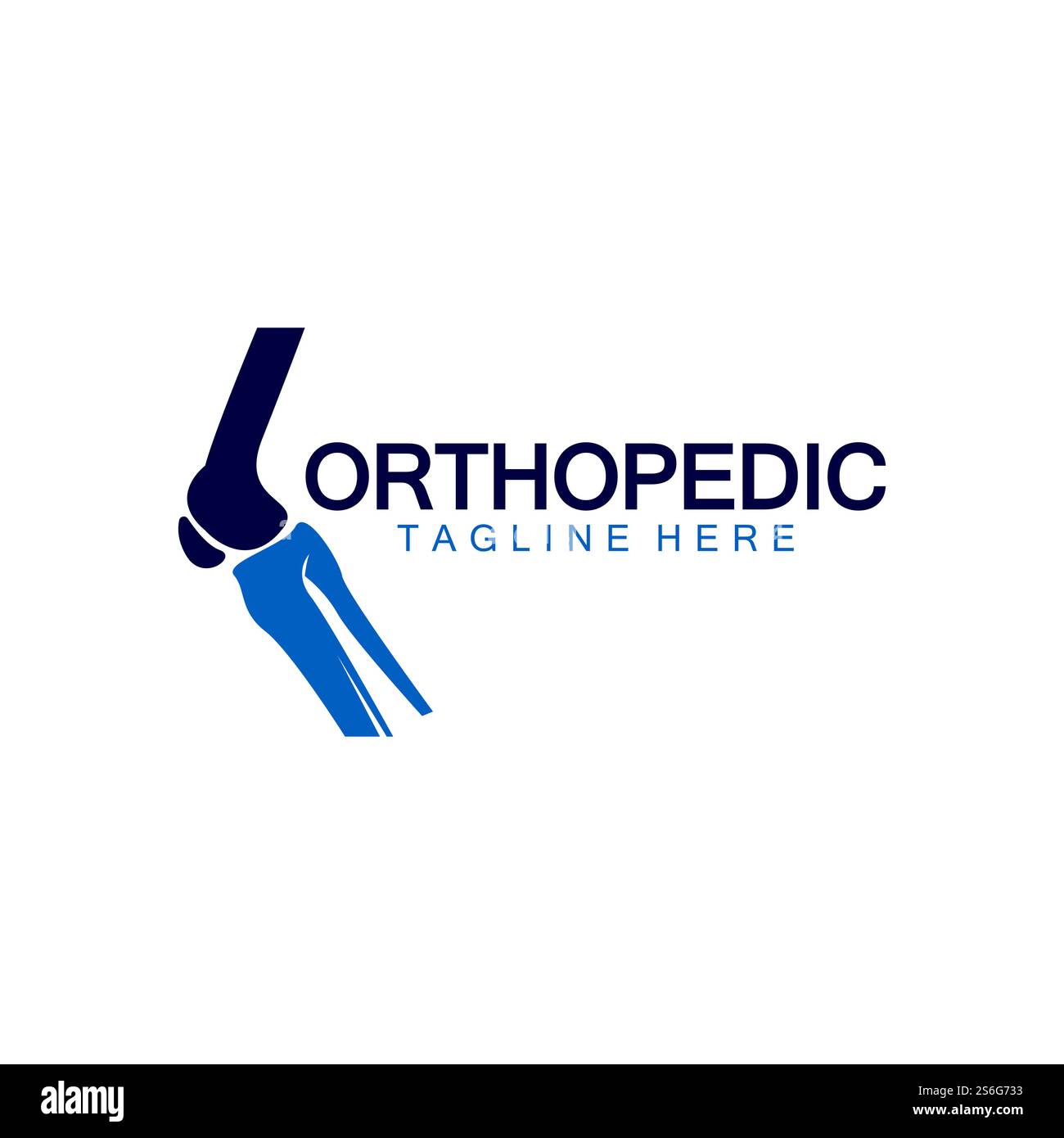 Orthodic Health Bone logo illustration vectorielle modèle de conception, Knee Bone logo designs concept, Health Bone logo symbol Icon Illustration de Vecteur