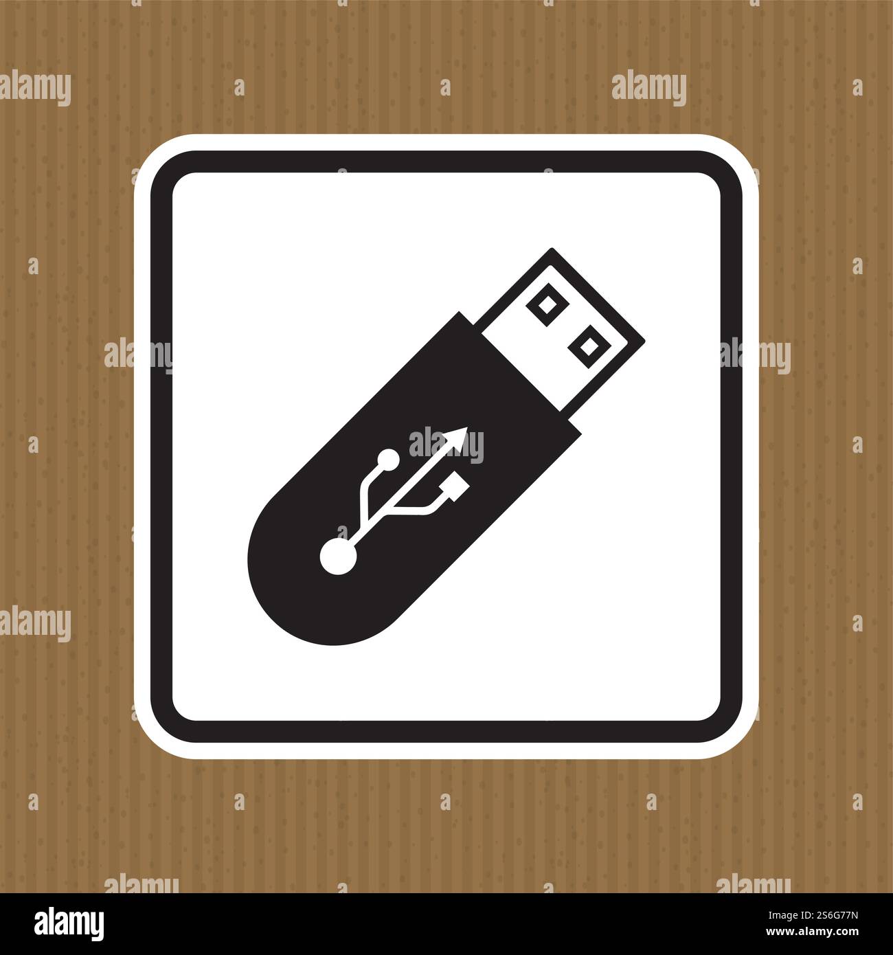 Ne pas utiliser le symbole de clé USB isoler sur fond blanc, illustration vectorielle Illustration de Vecteur